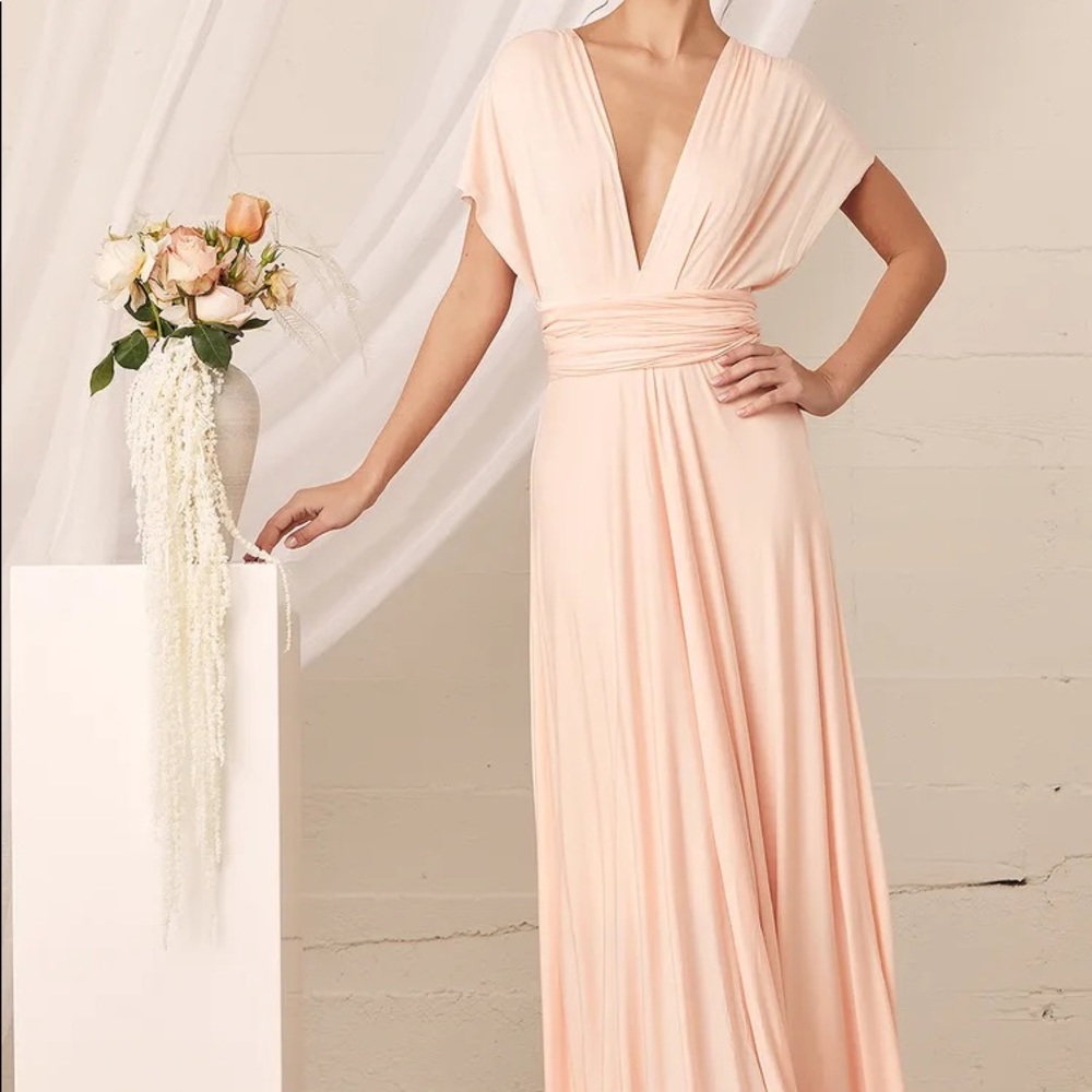 Lulus Tricks of the Trade Blush Pink Maxi Dress